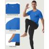imageRoadbox Compression Shirt Men Short Sleeve Cool Dry Base Layer Athletic Undershirts Workout TShirt for Sports Gym RunningRoyal Blue