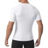 imageRoadbox Compression Shirt Men Short Sleeve Cool Dry Base Layer Athletic Undershirts Workout TShirt for Sports Gym RunningWhite