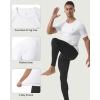 imageRoadbox Compression Shirt Men Short Sleeve Cool Dry Base Layer Athletic Undershirts Workout TShirt for Sports Gym RunningWhite