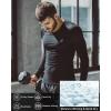 imageRoadbox Mens Compression Shirt Cool Dry Long Sleeve Workout Shirts Running Athletic Football Gym Base Layer Tops UPF 50Black