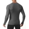 imageRoadbox Mens Compression Shirt Cool Dry Long Sleeve Workout Shirts Running Athletic Football Gym Base Layer Tops UPF 50Cement Ash