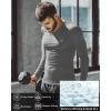 imageRoadbox Mens Compression Shirt Cool Dry Long Sleeve Workout Shirts Running Athletic Football Gym Base Layer Tops UPF 50Cement Ash