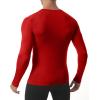 imageRoadbox Mens Compression Shirt Cool Dry Long Sleeve Workout Shirts Running Athletic Football Gym Base Layer Tops UPF 50Red