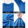 imageRoadbox Mens Compression Shirt Cool Dry Long Sleeve Workout Shirts Running Athletic Football Gym Base Layer Tops UPF 50Royal Blue