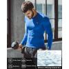 imageRoadbox Mens Compression Shirt Cool Dry Long Sleeve Workout Shirts Running Athletic Football Gym Base Layer Tops UPF 50Royal Blue