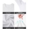 imageRoadbox Mens Compression Shirt Cool Dry Long Sleeve Workout Shirts Running Athletic Football Gym Base Layer Tops UPF 50White