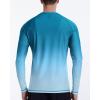 imageRoadbox Mens UPF 50 Swim Shirts Long Sleeve UV Sun Protection Rash Guard Quick Dry SPF TShirt for Beach Surfing FishingBlue Gray Gradient