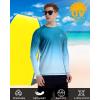 imageRoadbox Mens UPF 50 Swim Shirts Long Sleeve UV Sun Protection Rash Guard Quick Dry SPF TShirt for Beach Surfing FishingBlue Gray Gradient