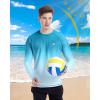 imageRoadbox Mens UPF 50 Swim Shirts Long Sleeve UV Sun Protection Rash Guard Quick Dry SPF TShirt for Beach Surfing FishingBlue Gray Gradient