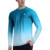 imageRoadbox Mens UPF 50 Swim Shirts Long Sleeve UV Sun Protection Rash Guard Quick Dry SPF TShirt for Beach Surfing FishingBlue Gray Gradient