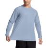 imageRoadbox Mens UPF 50 Swim Rash Guard Long Sleeve UV Sun Protection SPF Water Shirts Quick Dry for Outdoor Fishing HikingSlate Blue