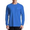 imageRoadbox Mens UPF 50 Swim Rash Guard Long Sleeve UV Sun Protection SPF Water Shirts Quick Dry for Outdoor Fishing HikingSapphire Blue