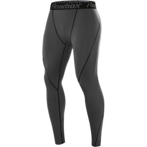 imageRoadbox Mens Compression Pants Running Tights Performance Sports Workout Leggings Athletic Base Layer for Gym BasketballDark Gray