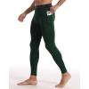 imageRoadbox 2 Pack Mens Compression Pants Quick Dry Running Tights Leggings with Pockets Athletic Base Layer for Workout GymBlackdark Green