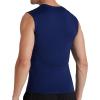 imageRoadbox 3 Pack Mens Sleeveless Compression Shirt Cool Dry Athletic Workout Tank Top Sports Running Gym Base Layer Shirts3 Pack Navy  White  Black