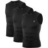 imageRoadbox 3 Pack Mens Sleeveless Compression Shirt Cool Dry Athletic Workout Tank Top Sports Running Gym Base Layer Shirts3 Pack Black  Black  Black
