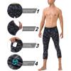 imageRoadbox 2 Pack Mens 34 Compression Pants Athletic Basketball Workout Tights Leggings Sport Running Spandex Base LayerBlack02camo02