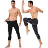 imageRoadbox 2 Pack Mens 34 Compression Pants Athletic Basketball Workout Tights Leggings Sport Running Spandex Base LayerBlack02camo02