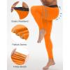 imageRoadbox 3 Pack Compression Pants Men Performance Running Workout Sports Leggings Gym Basketball Athletic Tights Base Layer3packblackgrayorange