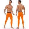 imageRoadbox 3 Pack Compression Pants Men Performance Running Workout Sports Leggings Gym Basketball Athletic Tights Base Layer3packblackgrayorange