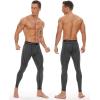 imageRoadbox 2 Pack Mens Compression Pants Quick Dry Running Tights Workout Leggings Athletic Base Layer for Gym Football YogaBlackspace Gray