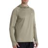 imageRoadbox Mens UPF 50 Fishing Shirt Long Sleeve UV Sun Protection Hoodies Quick Dry Rash Guard for Hiking Outdoor WorkingStyle 1khaki