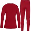 imageRoadbox Thermal Underwear Sets for Women Long Johns Fleece Lined Top ampamp Bottom Warm Skiing Base Layer Cold Weather WinterRed