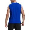 imageRoadbox Workout Sleeveless Shirts for Men Athletic Gym Basketball Quick Dry Muscle Tank TopsOcean Blue