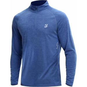 imageRoadbox UPF 50 Long Sleeve Shirts for Men  Quarter Zip Pullover Quick Dry Rash Guard for Running Golf Fishing WorkoutDeep Orchid
