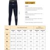 imageRoadbox Youth Boys Thermal Compression Pants Fleece Lind Base Layer Sports Leggings Athletic Tights for Cold WeatherNavy Blue