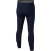 imageRoadbox Youth Boys Thermal Compression Pants Fleece Lind Base Layer Sports Leggings Athletic Tights for Cold WeatherNavy Blue