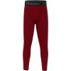 imageRoadbox Youth Boys Thermal Compression Pants Fleece Lind Base Layer Sports Leggings Athletic Tights for Cold WeatherRed