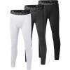 imageRoadbox Youth Boys Thermal Compression Pants Fleece Lind Base Layer Sports Leggings Athletic Tights for Cold WeatherFloral Grayblackwhite