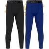 imageRoadbox Boys Thermal Pants 2 Pack Kids Fleece Lined Leggings Youth Sports Baseball Hockey Compression Tights Cold WeatherBlackroyal Blue