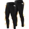 imageRoadbox Mens Thermal Compression Pants Fleece Lined Running Tights with Pockets Ski Leggings Athletic Base Layer BottomsBlackblack