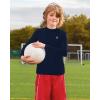 imageRoadbox Boys Girls Compression Shirts  Youth Long Sleeve Athletic Undershirt Mock Neck for Football Baseball Basketball1packnavy Blue