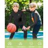 imageRoadbox Boys Girls Compression Shirts  Youth Long Sleeve Athletic Undershirt Mock Neck for Football Baseball Basketball2packblacknavy Blue