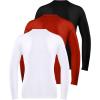 imageRoadbox Boys Youth Compression Shirts  Long Sleeve Athletic Undershirt Kids Quick Dry Base Layers for Baseball Soccer3packblack red white