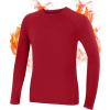 imageRoadbox Boys Compression Thermal Shirt  12 Pack Youth Long Sleeve Fleece Base Layer Undershirts Football BaseballRed
