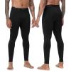 imageRoadbox Mens Thermal Compression Pants Fleece Lined Running Tights Leggings Athletic Ski Base Layer Bottoms Cold WeatherBlack