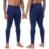 imageRoadbox Mens Thermal Compression Pants Fleece Lined Running Tights Leggings Athletic Ski Base Layer Bottoms Cold WeatherNavy Blue