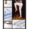 imageRoadbox Mens Thermal Compression Pants Fleece Lined Running Tights Leggings Athletic Ski Base Layer Bottoms Cold WeatherWhite