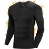 imageRoadbox Mens Thermal Compression Shirts Long Sleeve Fleece Lined Undershirt Cold Weather Workout Athletic Base Layer TopBlack