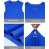 imageRoadbox Boys Youth Sleeveless Compression Shirt Quick Dry Kids Football Undershirt Athletic Soft Tank Tops Sport BasketballLake Blue