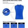 imageRoadbox Boys Youth Sleeveless Compression Shirt Quick Dry Kids Football Undershirt Athletic Soft Tank Tops Sport BasketballLake Blue