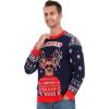 imageRoadbox Ugly Christmas Sweater Men 2025 Unisex Funny Christmas Sweatshirt Warm Winter Holiday Pullover for Women CouplesReindeer