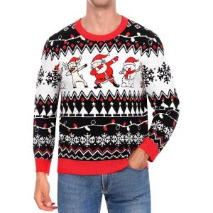 imageRoadbox Ugly Christmas Sweater Men 2025 Unisex Funny Christmas Sweatshirt Warm Winter Holiday Pullover for Women CouplesChristmas Party