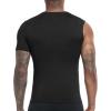 imageRoadbox Mens Compression Shirts 12 One Arm Short Sleeve Athletic Workout Base Layer TShirt Basketball UndershirtsLeft Long Blackwhitenavy