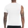 imageRoadbox Mens Compression Shirts 12 One Arm Short Sleeve Athletic Workout Base Layer TShirt Basketball UndershirtsLeft Long Dark Graywhitelight Gray
