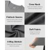 imageRoadbox Mens Compression Shirts 12 One Arm Short Sleeve Athletic Workout Base Layer TShirt Basketball UndershirtsRight Long Blacknavydark Gray